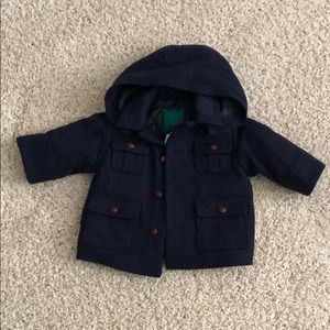 Infant boys navy peacoat